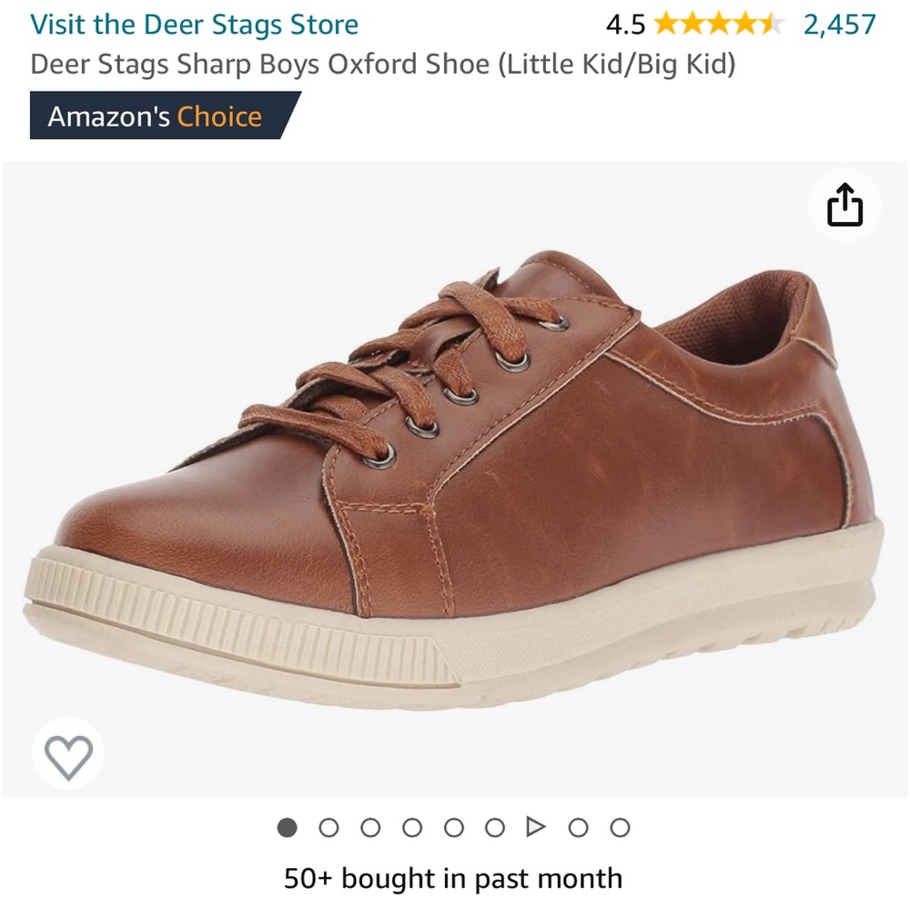 Deer Stags Big Boys Oxford Shoes, size 3.5